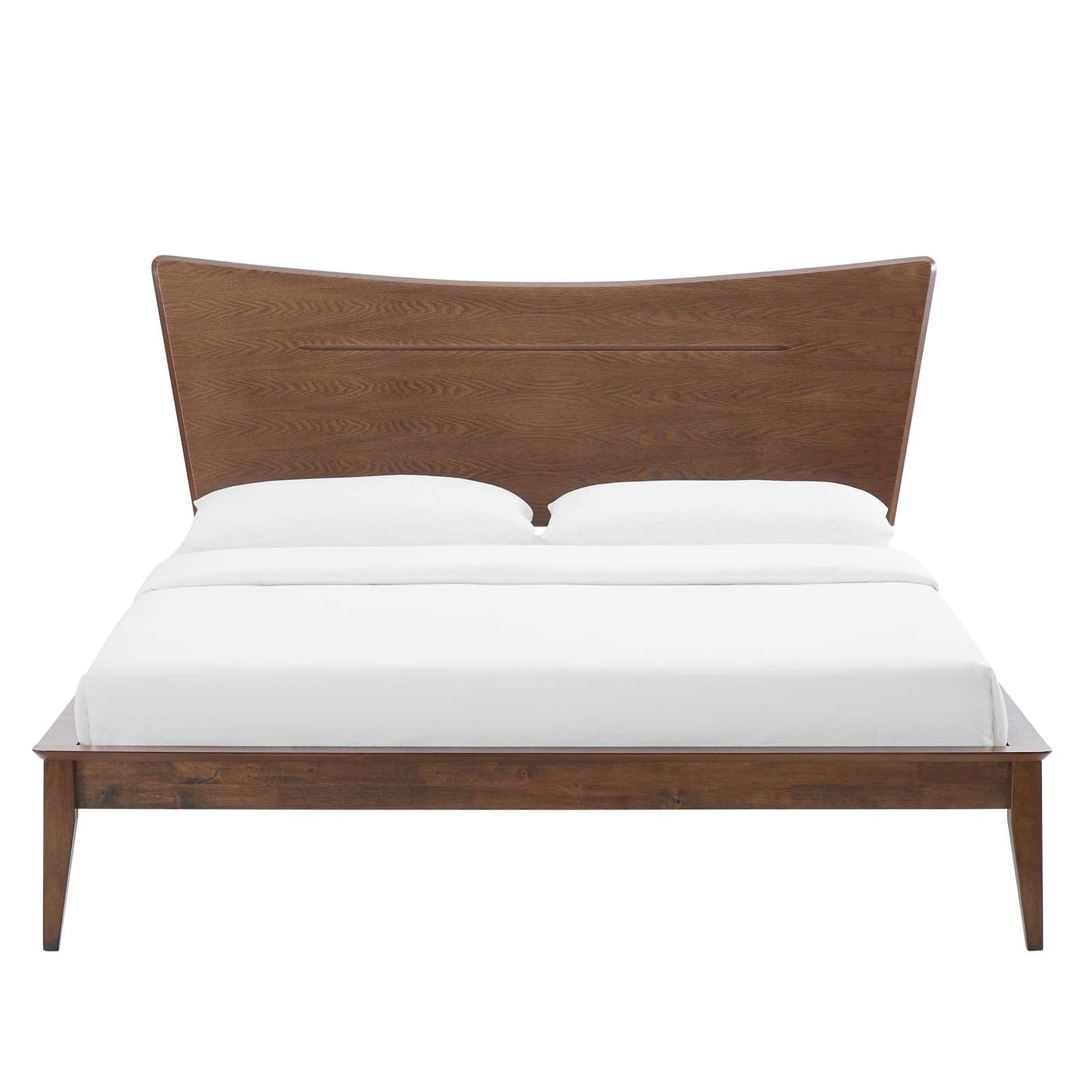 Astra Full Wood Platform Bed Walnut MOD-6249-WAL