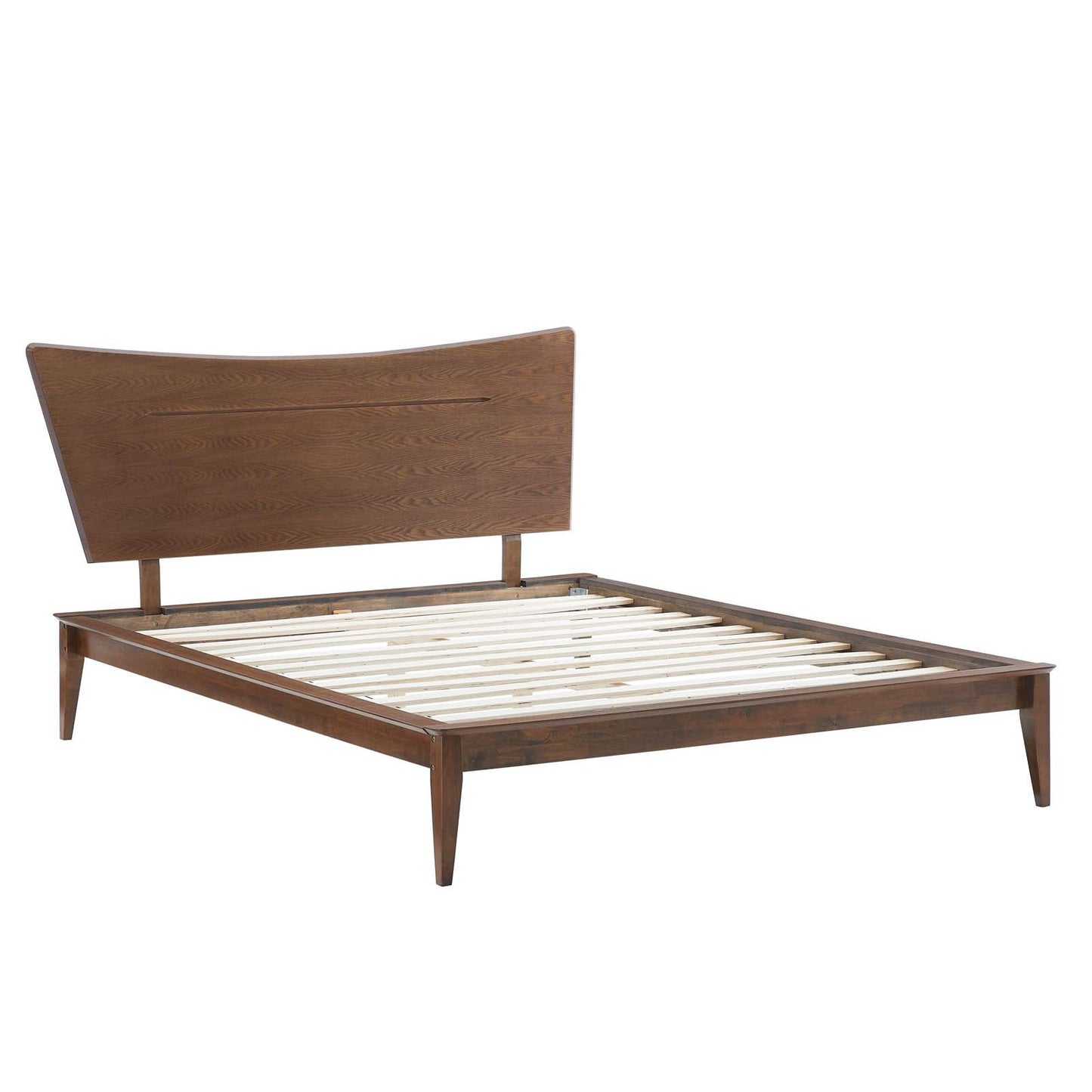 Astra Wood Platform Bed Walnut MOD-6250