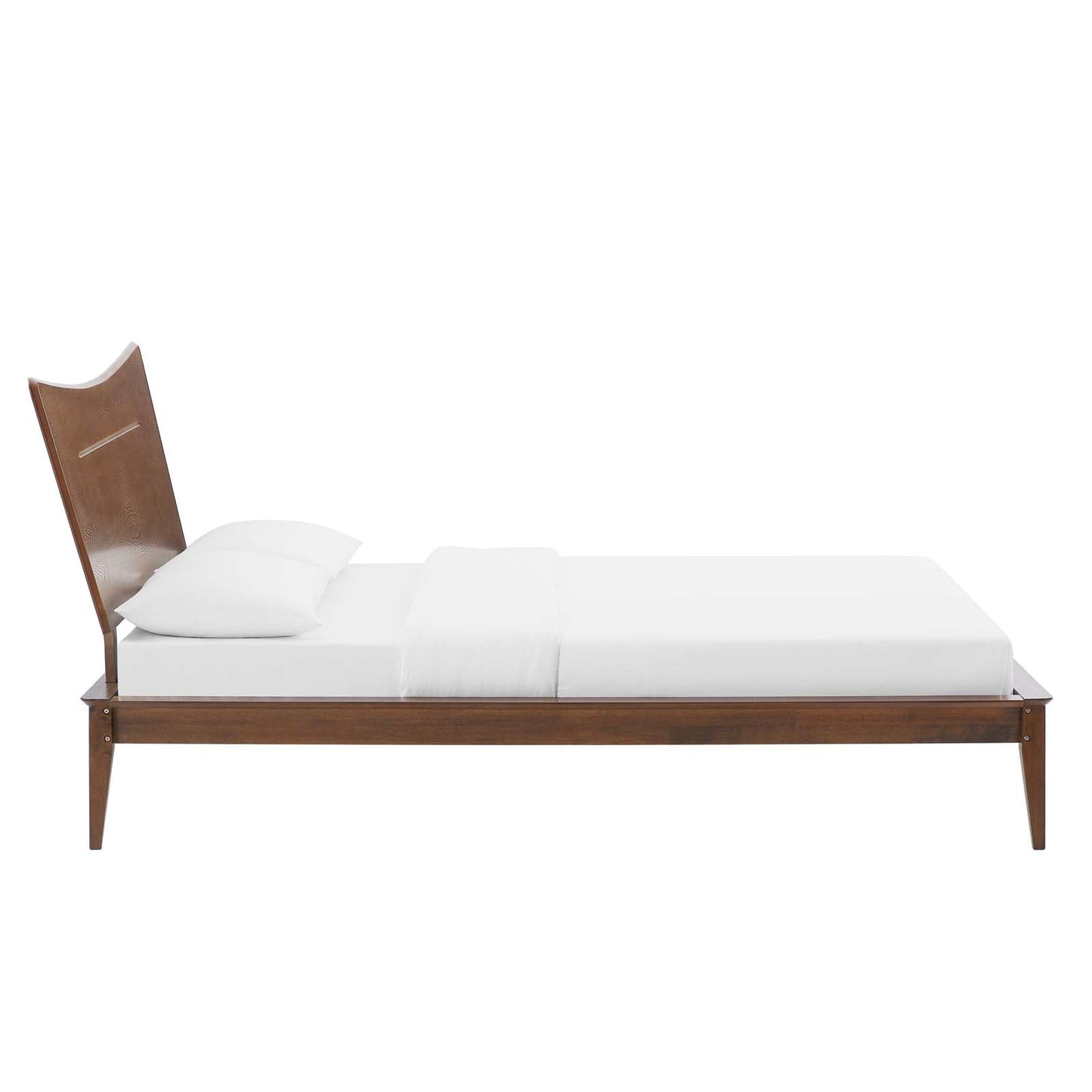 Astra Wood Platform Bed Walnut MOD-6250