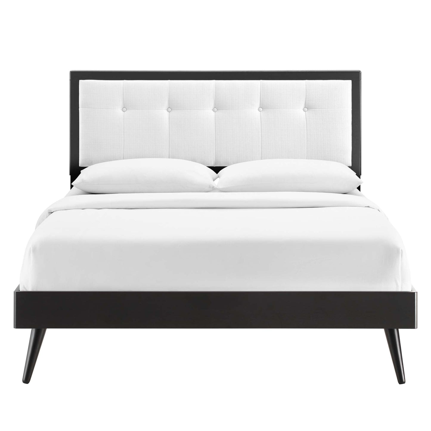 Willow Wood Queen Platform Bed With Splayed Legs and Angular Frame by Modway