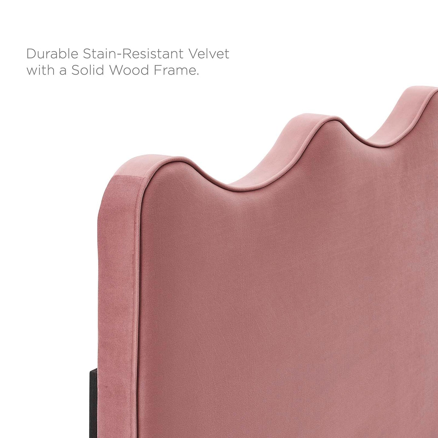 Athena Performance Velvet Twin Headboard Dusty Rose MOD-6519-DUS