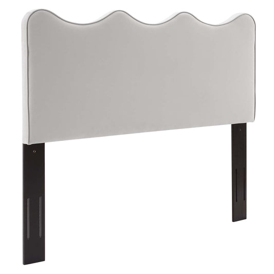 Athena Performance Velvet Twin Headboard Light Gray MOD-6519-LGR