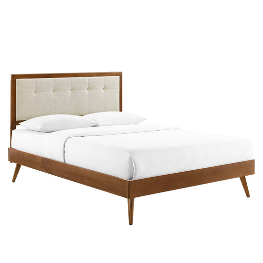 Willow Wood Platform Bed With Splayed Legs and Angular Frame by Modway