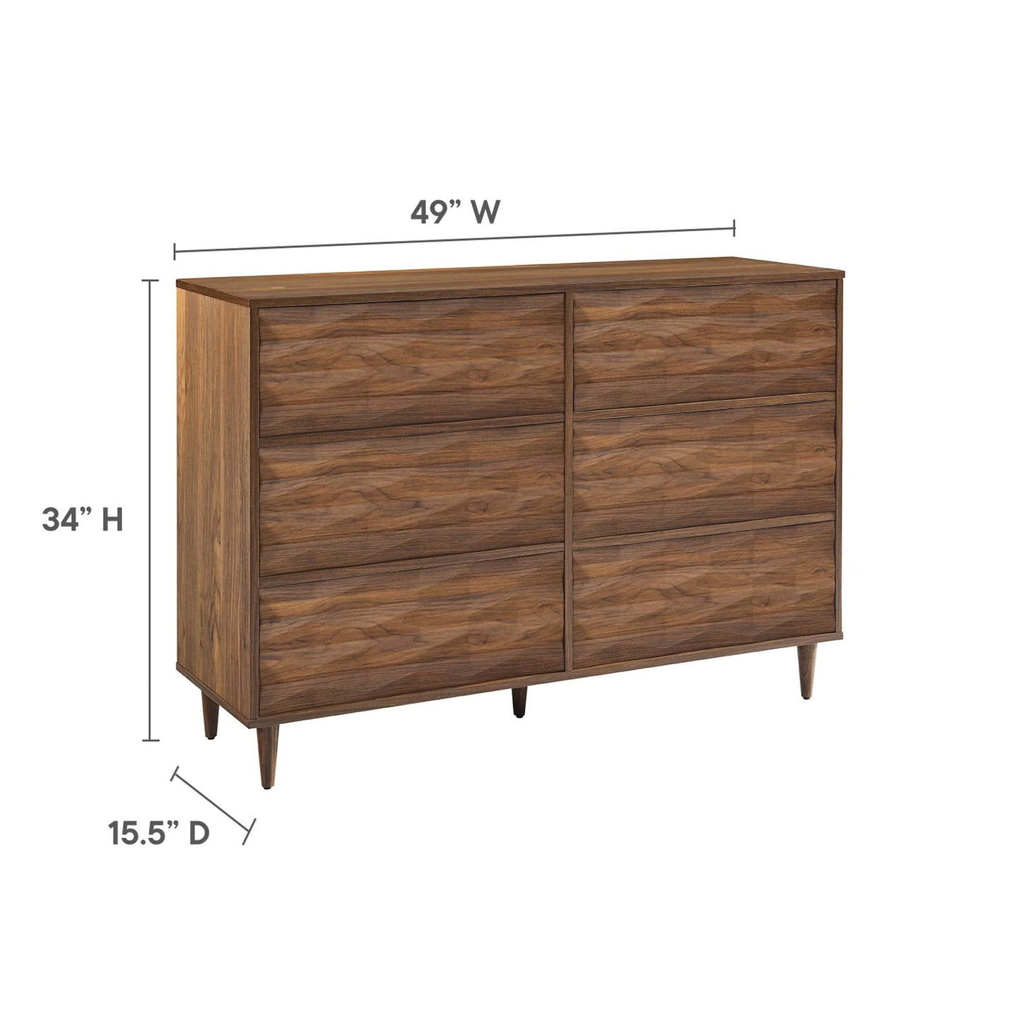 Vespera 6-Drawer Dresser by Modway MOD-7083-WAL
