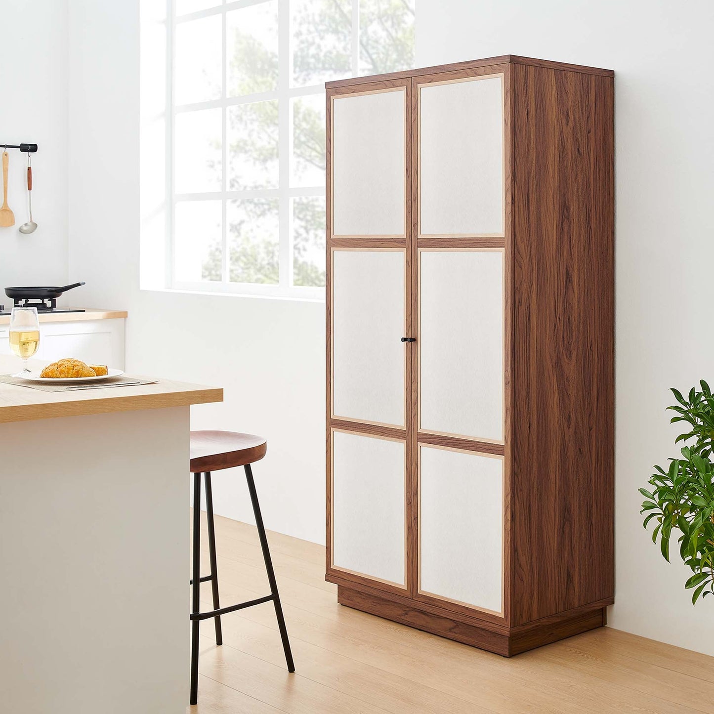 Capri 70" Tall Wood Grain Storage Cabinet by Modway MOD-7156-WAL