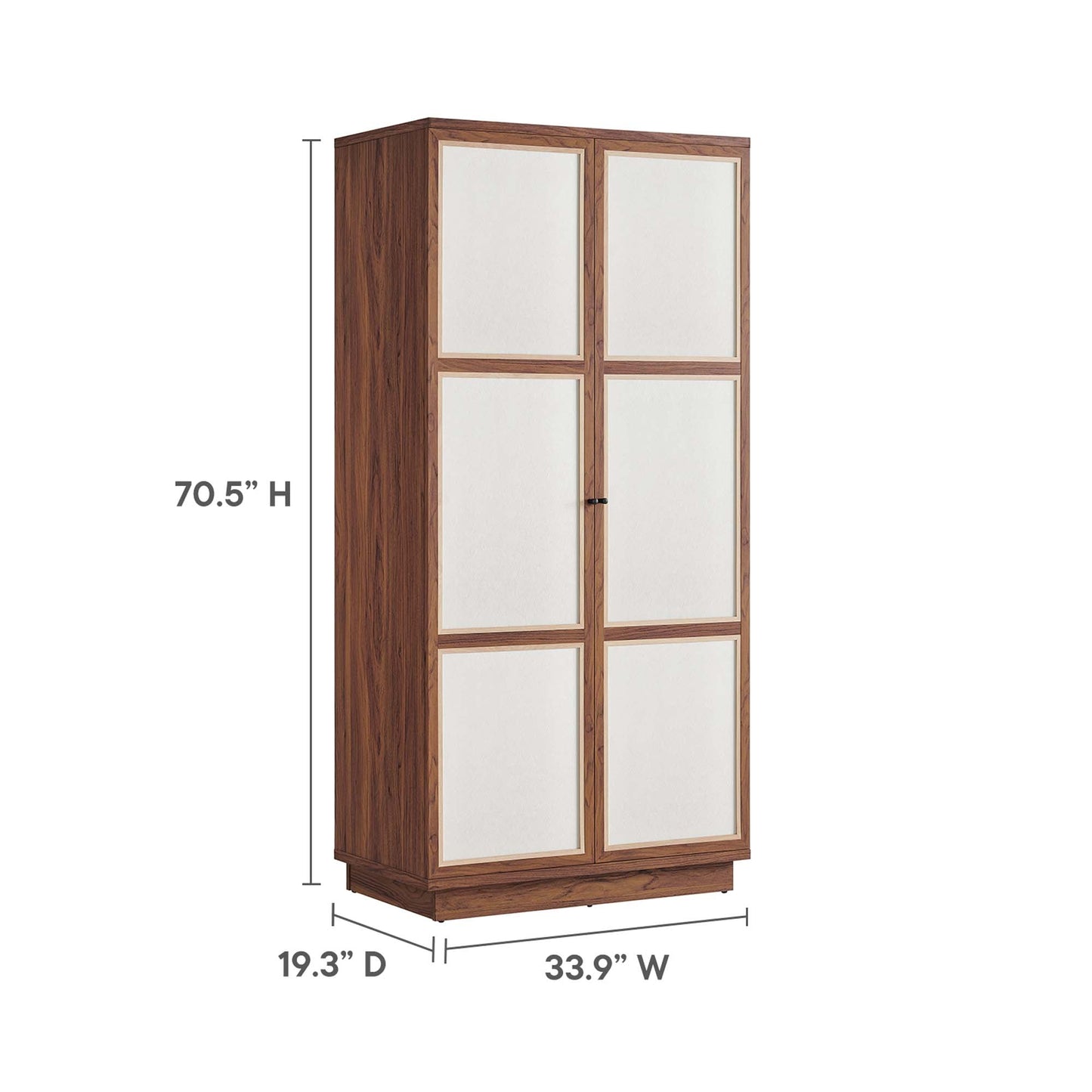 Capri 70" Tall Wood Grain Storage Cabinet by Modway MOD-7156-WAL