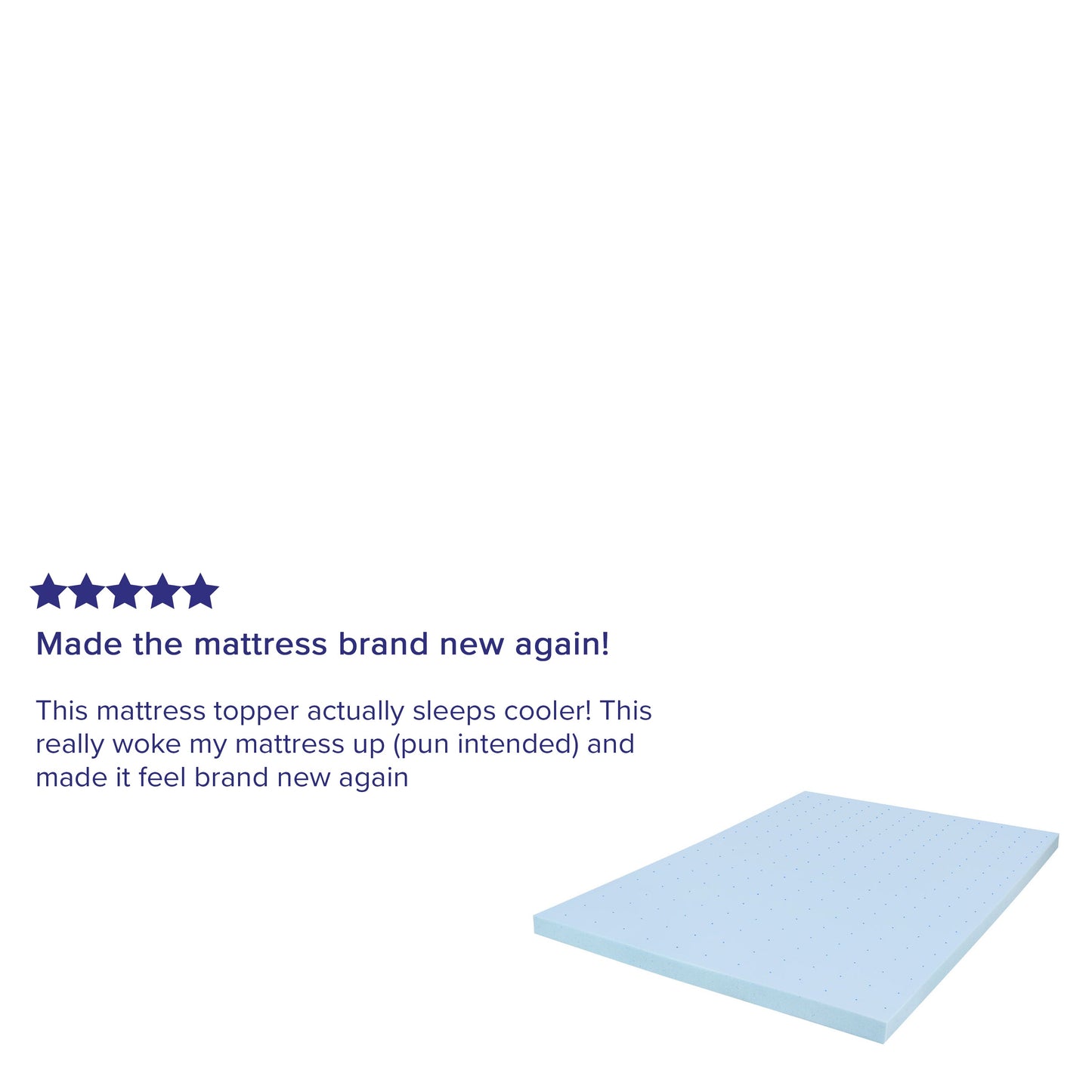 3" Full Memory Foam Topper MR-M35-3-F-GG