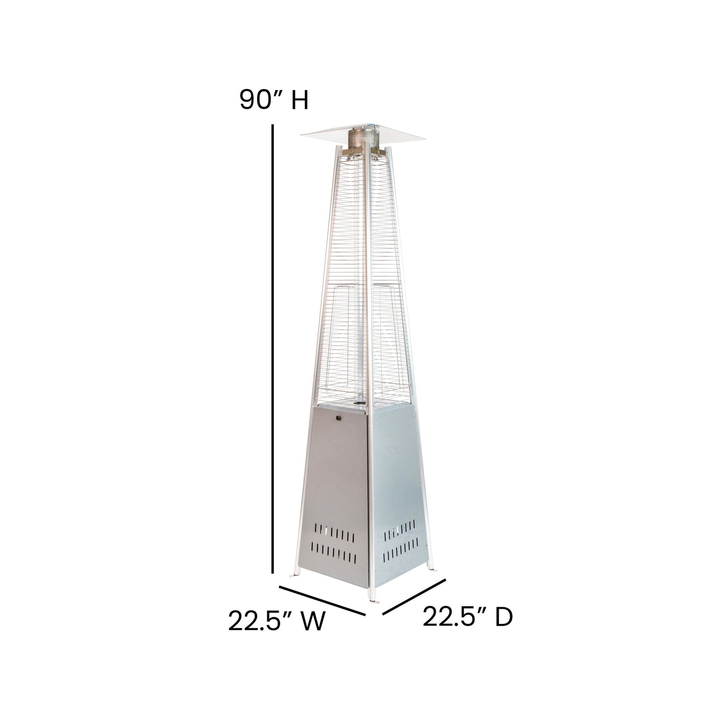 Silver Outdoor Patio Heater NAN-FSDC-01-SL-GG
