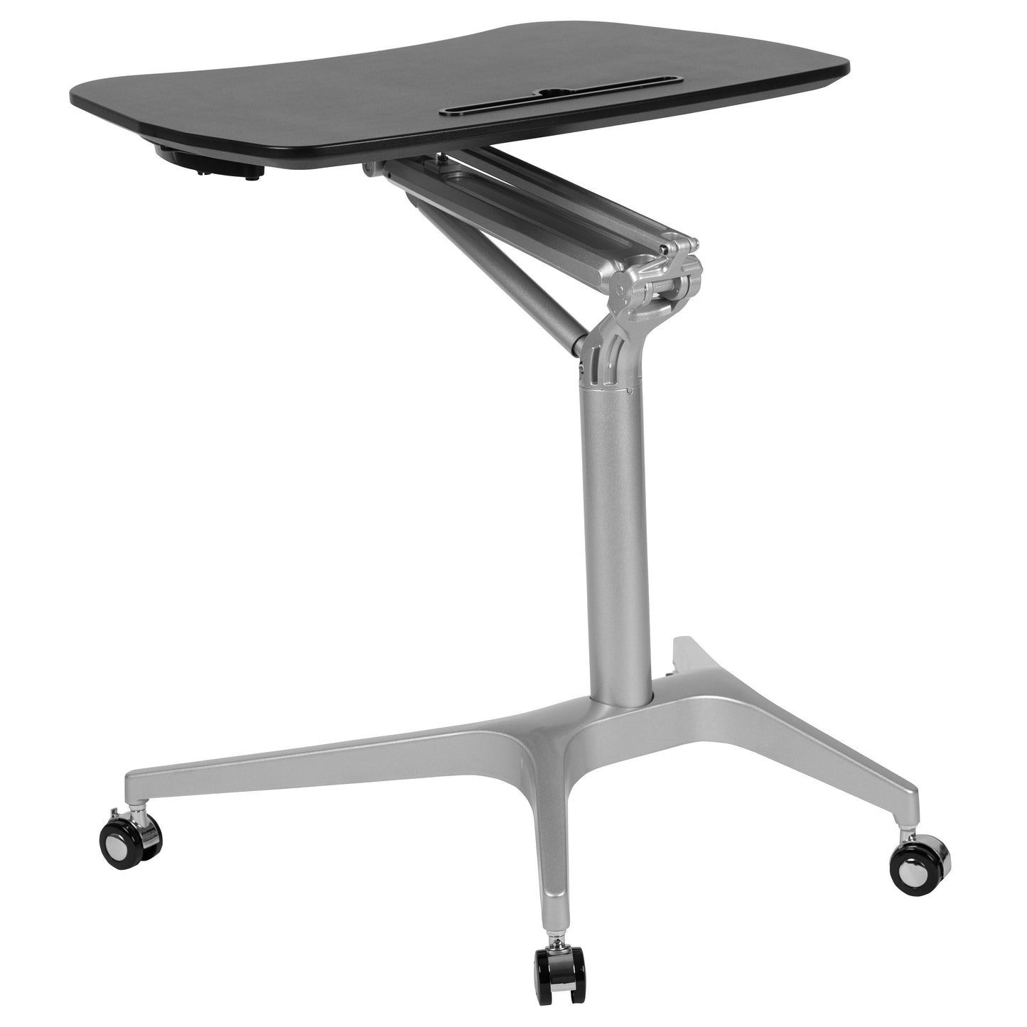 Black Mobile Sit to Stand Desk NAN-IP-10-BK-GG