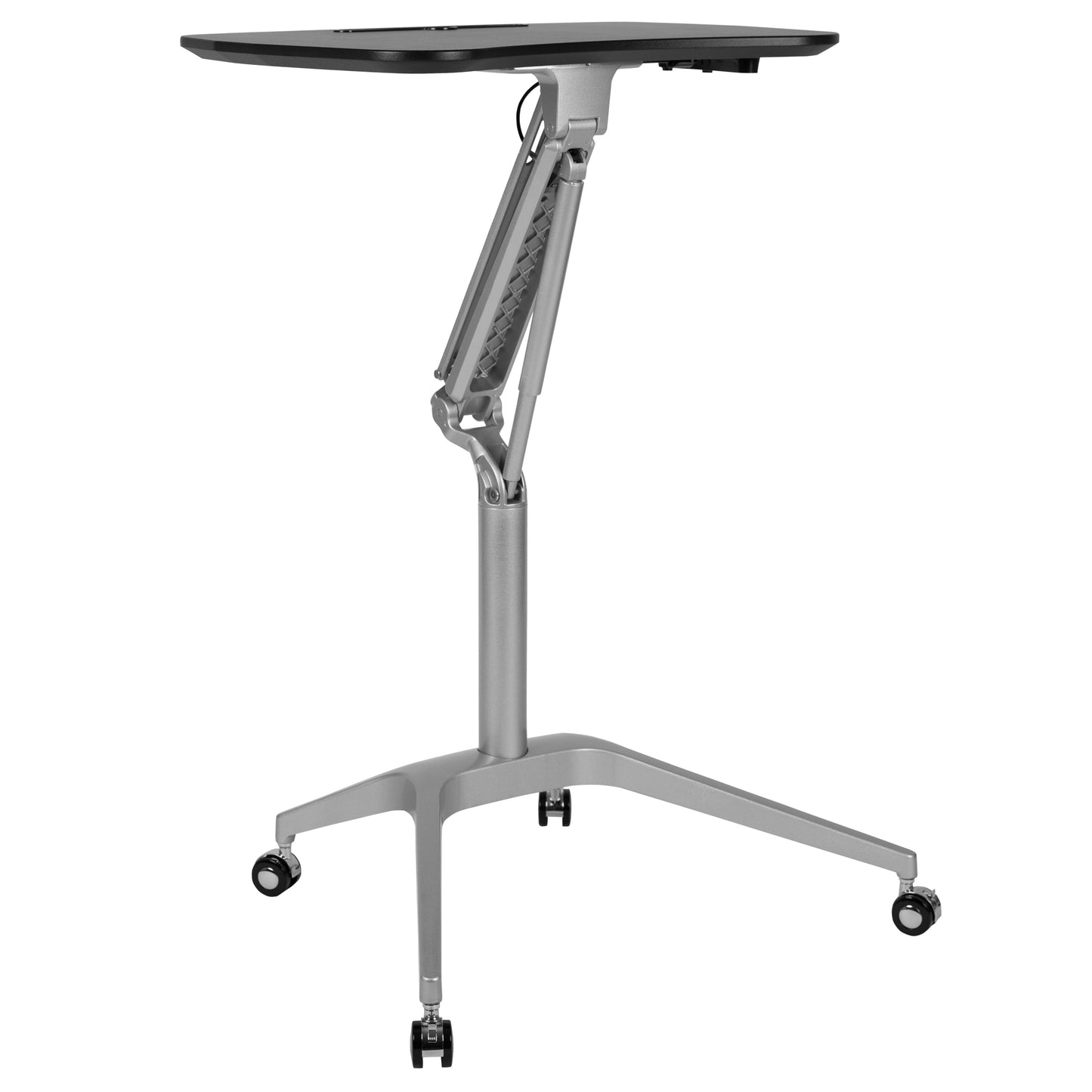 Black Mobile Sit to Stand Desk NAN-IP-10-BK-GG