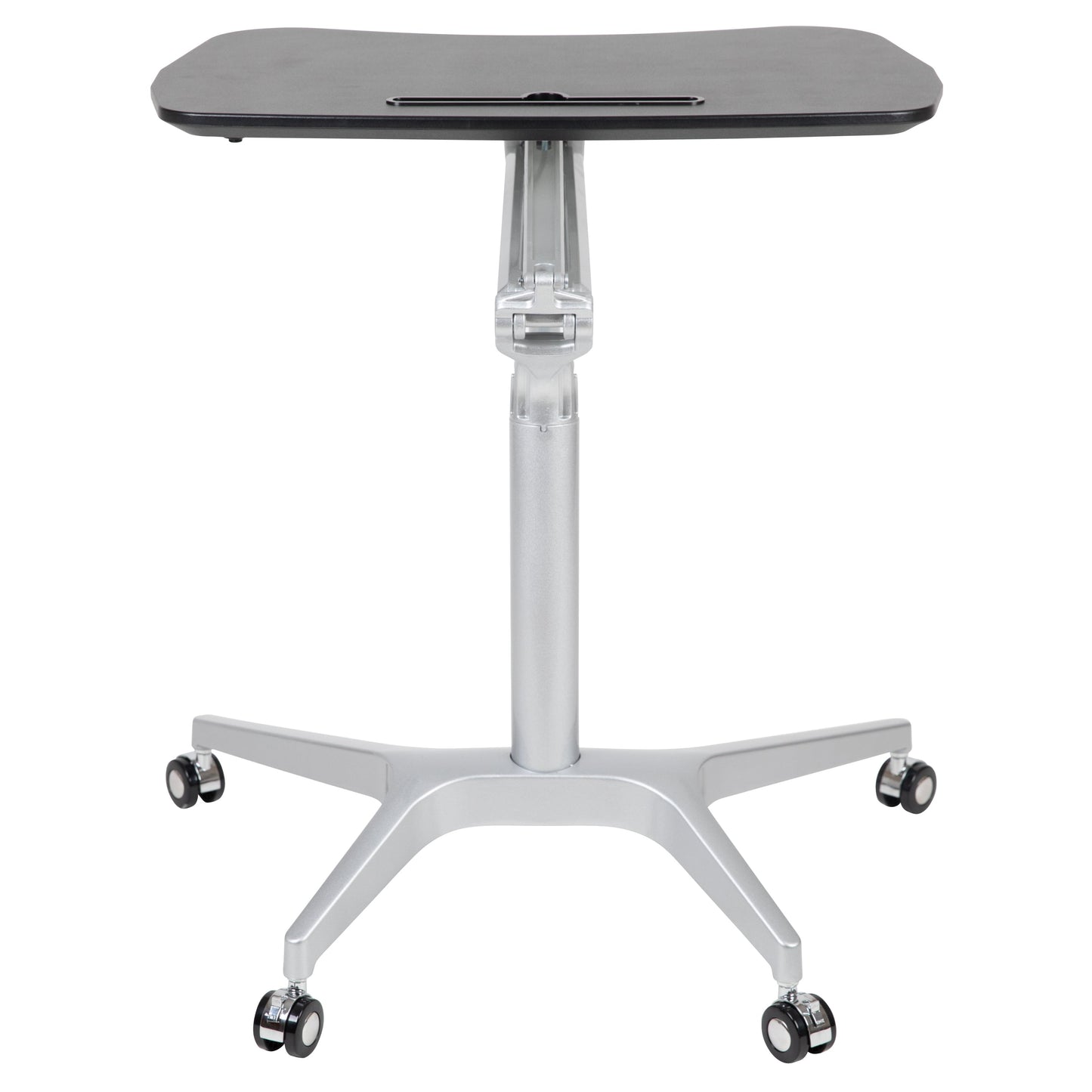 Black Mobile Sit to Stand Desk NAN-IP-10-BK-GG