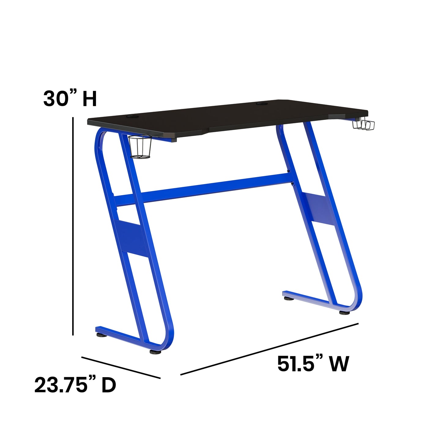 Blue Gaming Desk-Cup Holder NAN-RS-G1030-BL-GG
