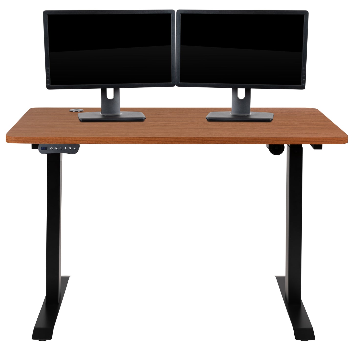 Mahogany Electric Stand Desk NAN-TG-2046-R-GG