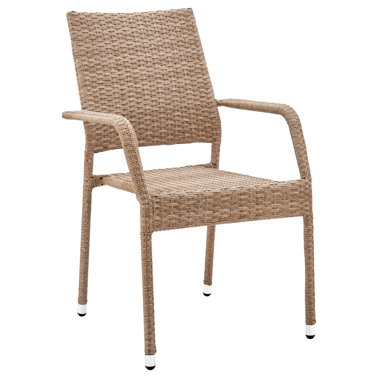 Manhattan Comfort Genoa Patio Dining Armchair in Nature Tan Weave OD-DC002-NE