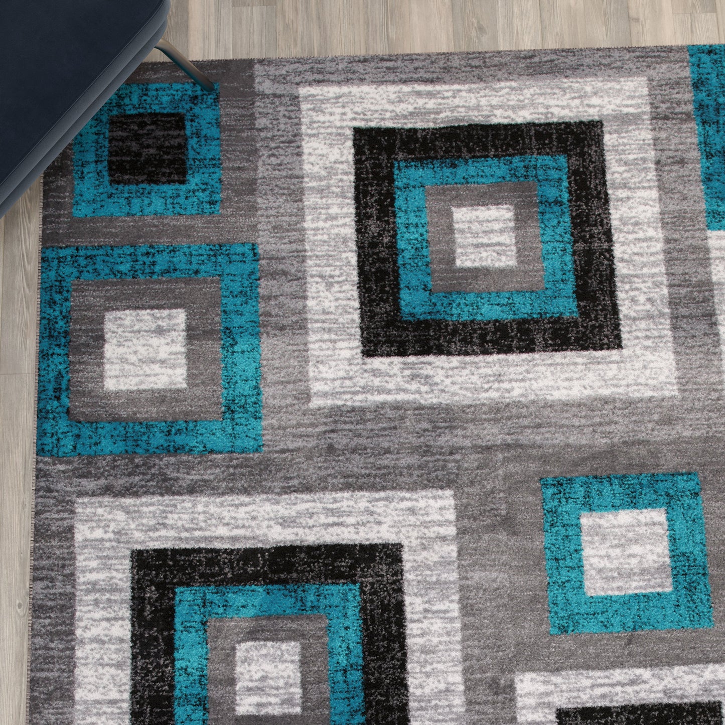 5x7 Turquoise Geometric Rug OK-HCF-7146ATUR-57-TUR-GG