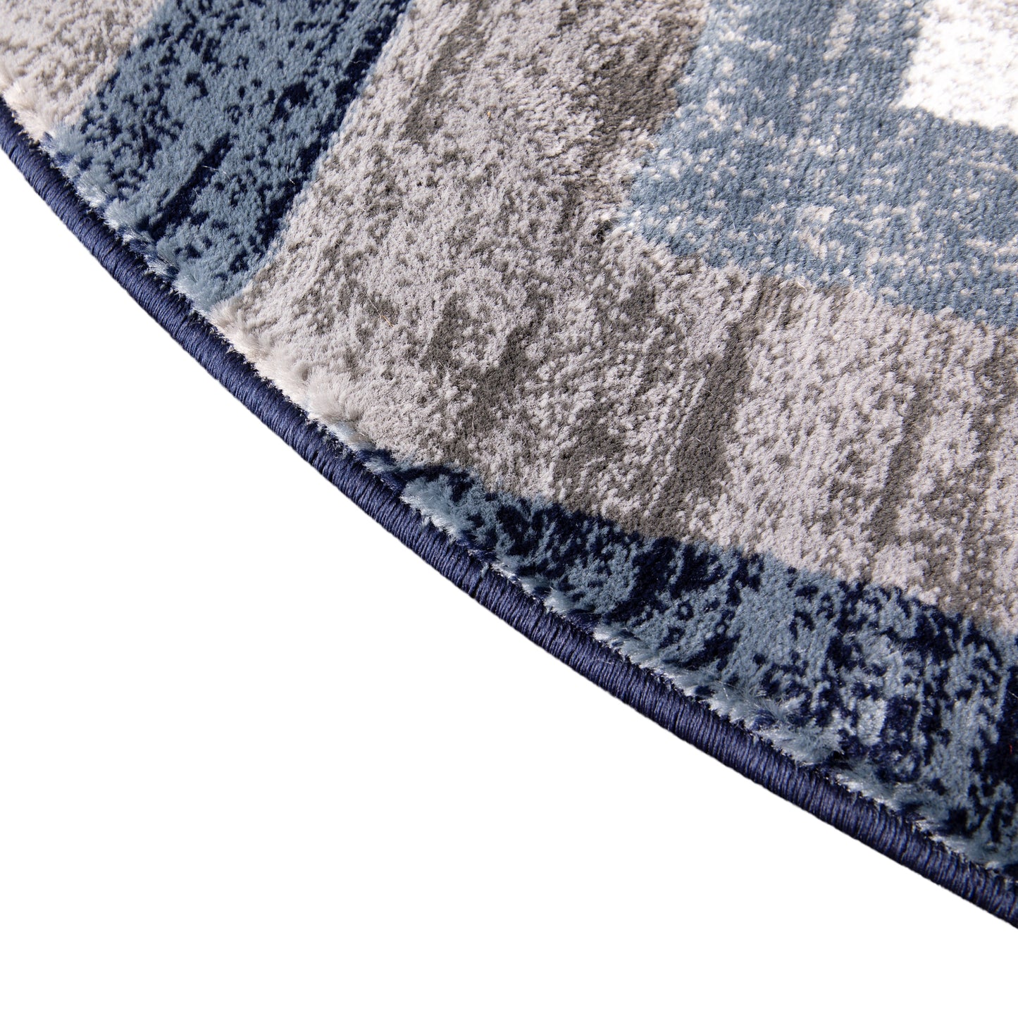 5x5 Round Blue Geometric Rug OK-HCF-7146ATUR-5R-BL-GG