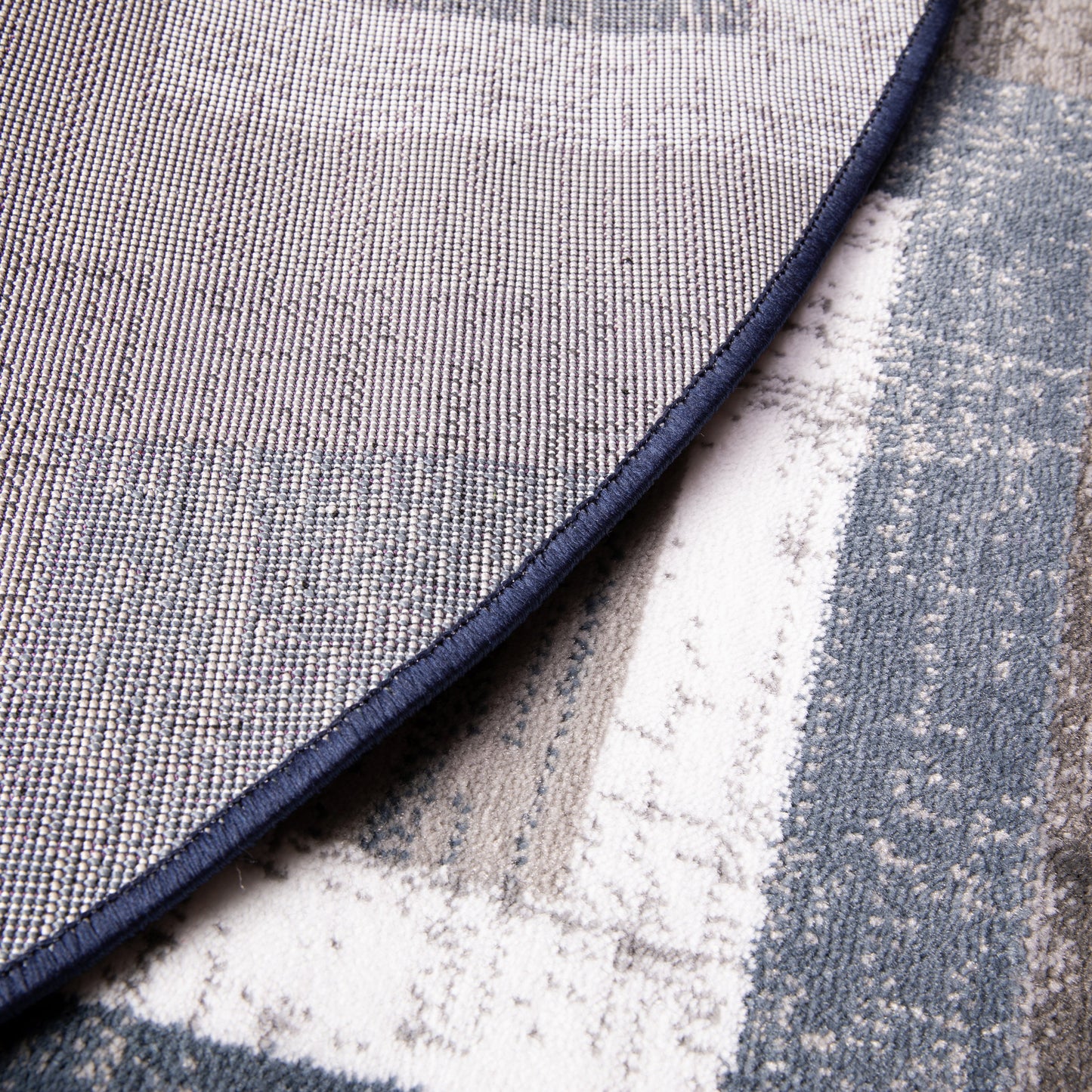 5x5 Round Blue Geometric Rug OK-HCF-7146ATUR-5R-BL-GG