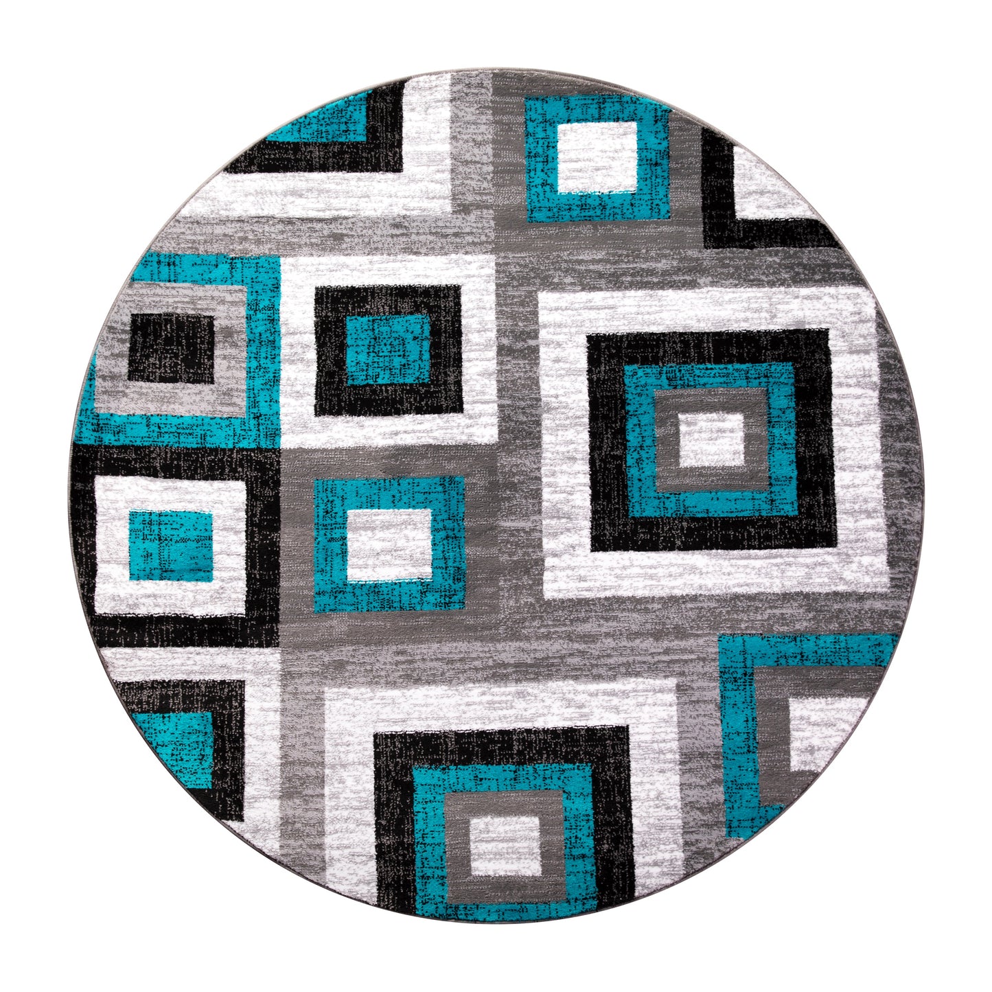 5x5 RD Turquoise Geometric Rug OK-HCF-7146ATUR-5R-TUR-GG