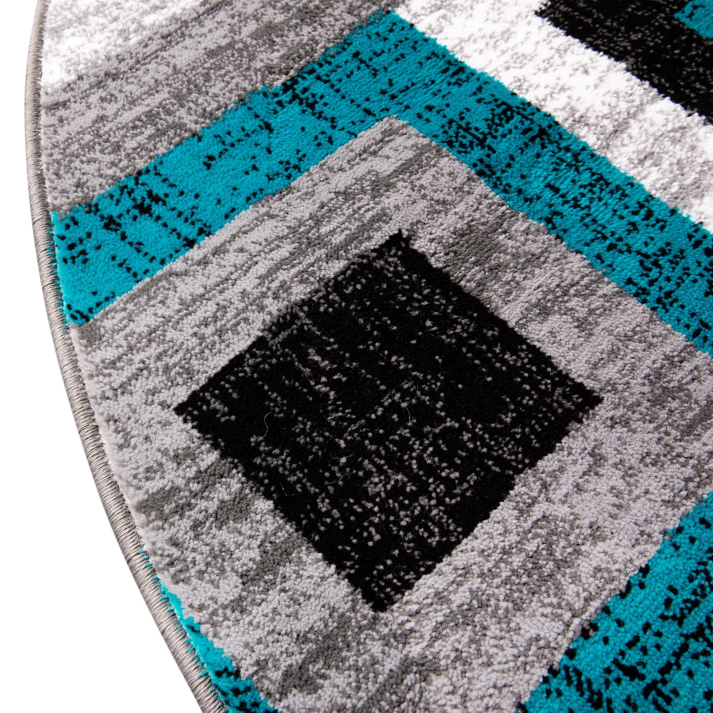 5x5 RD Turquoise Geometric Rug OK-HCF-7146ATUR-5R-TUR-GG