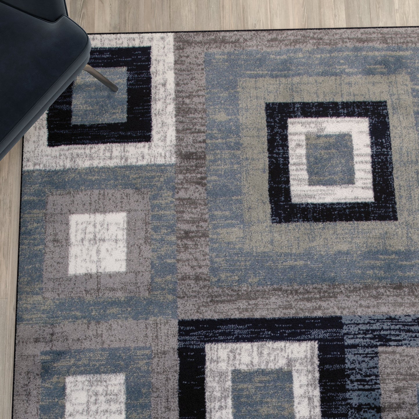 6x9 Blue Geometric Rug OK-HCF-7146ATUR-69-BL-GG