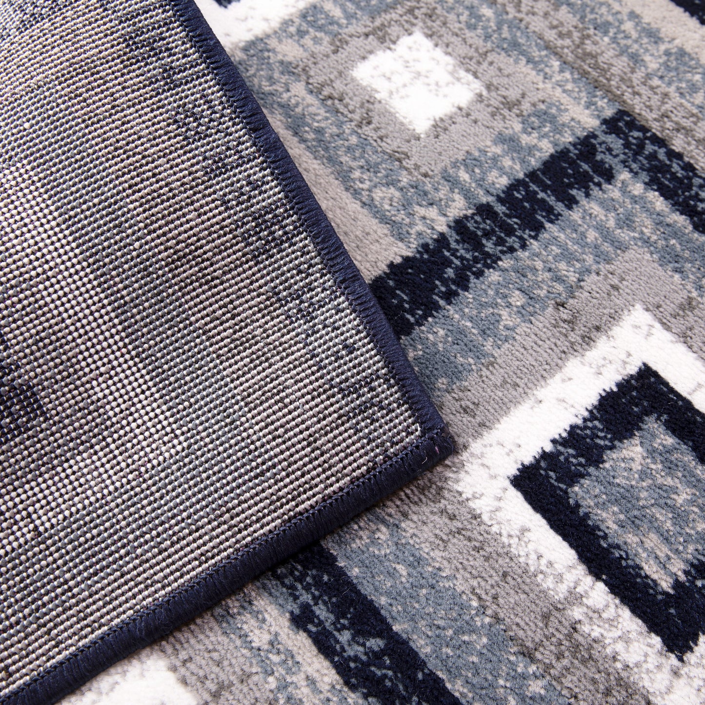 8x10 Blue Geometric Rug OK-HCF-7146ATUR-810-BL-GG