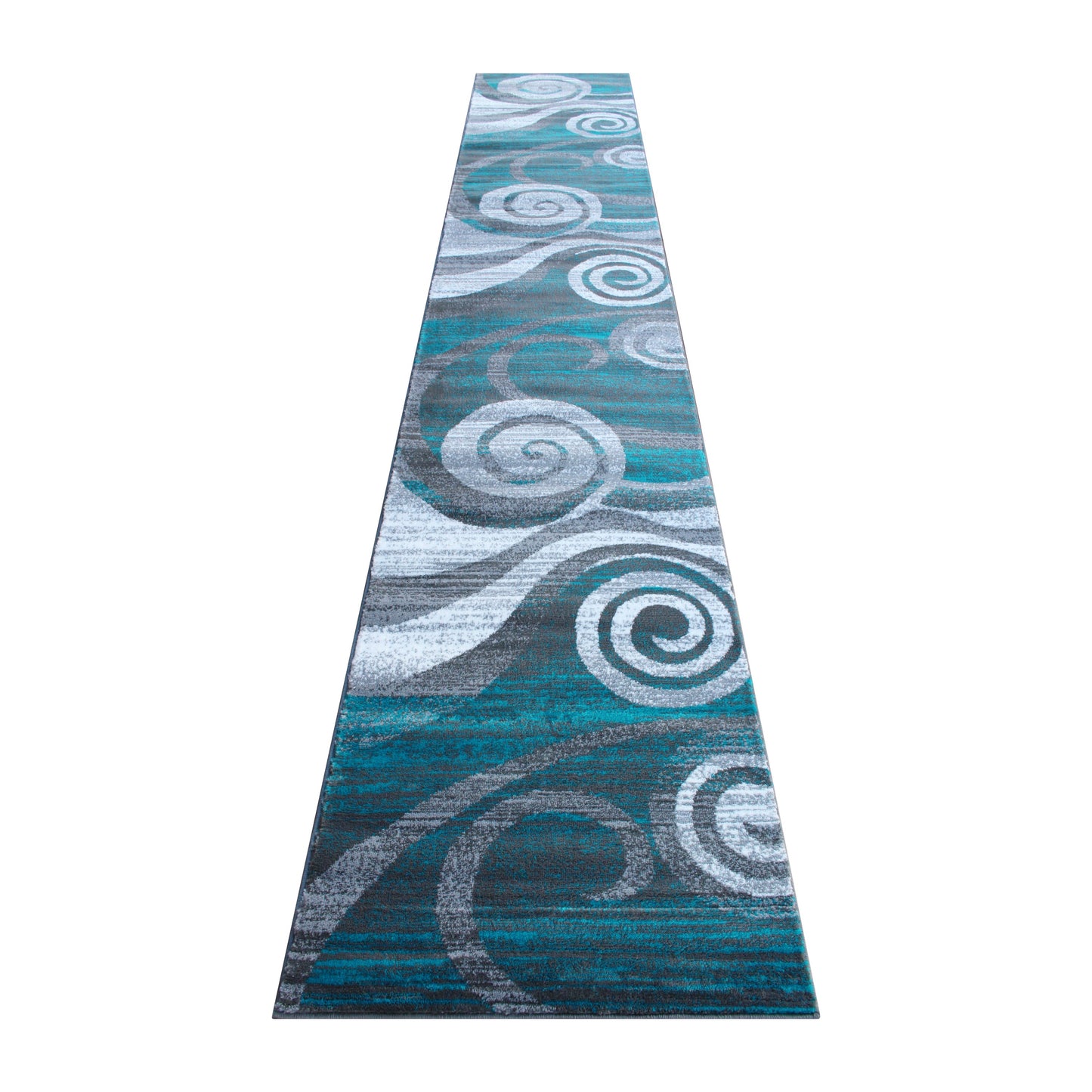 3x16 Turquoise Swirl Area Rug OKR-RG1103-316-TQ-GG