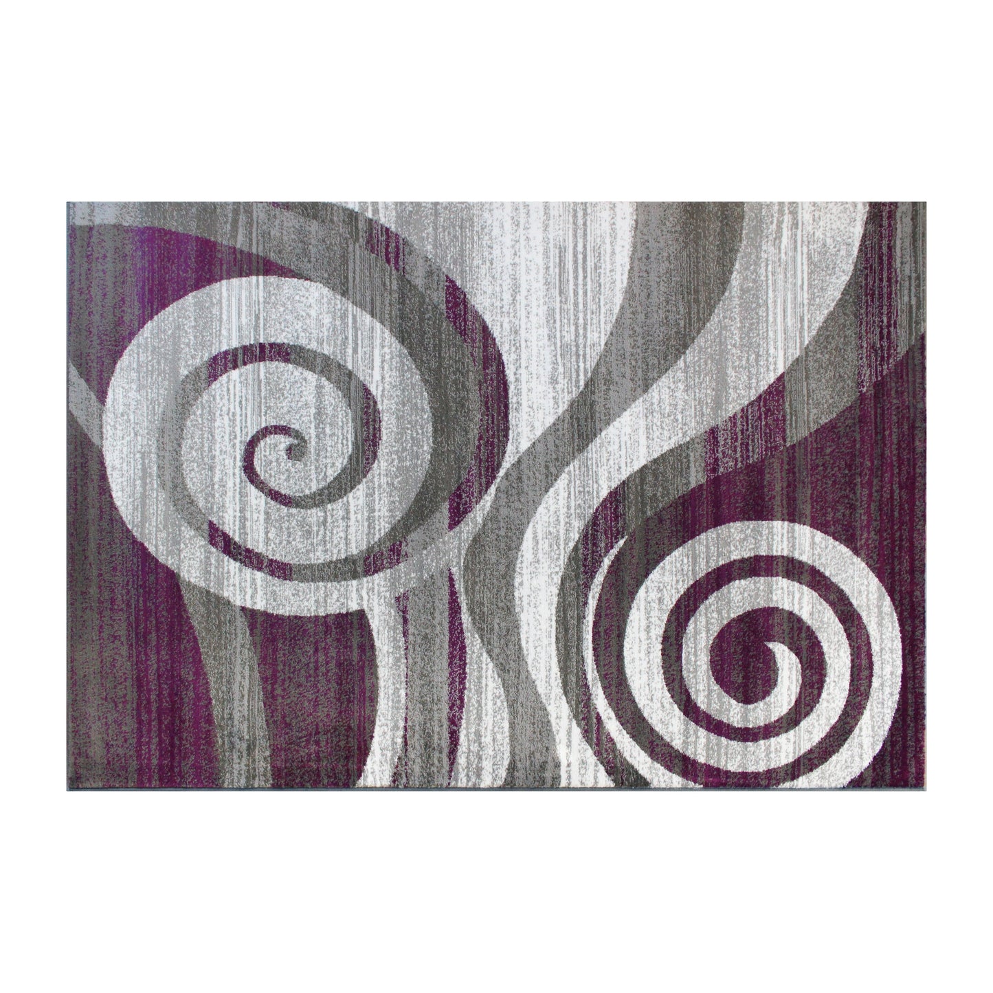 5x7 Purple Swirl Area Rug OKR-RG1103-57-PU-GG