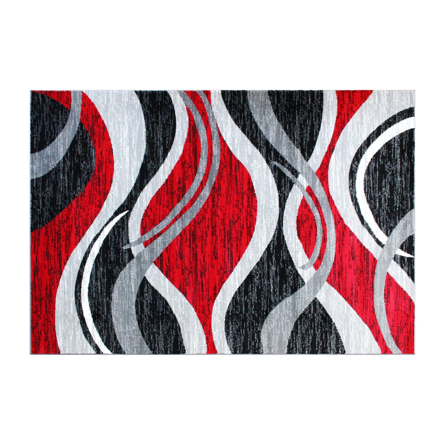 5x7 Red Ripple Area Rug OKR-RG1109-57-RD-GG
