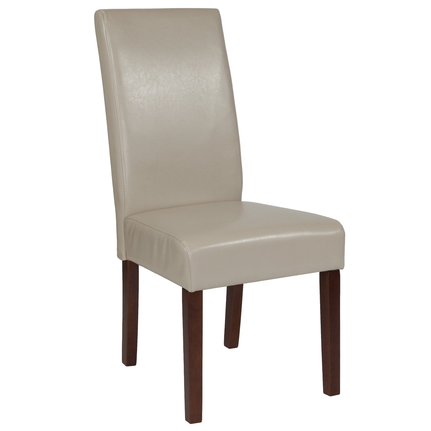 Beige Leather Parsons Chair QY-A37-9061-BGL-GG