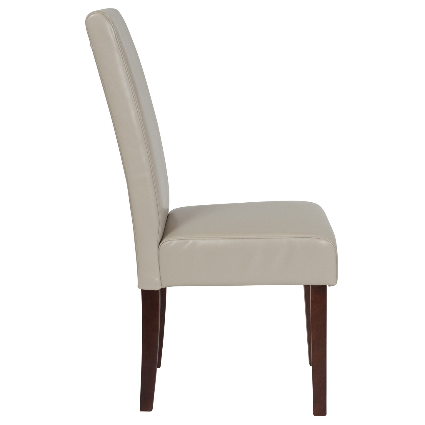 Beige Leather Parsons Chair QY-A37-9061-BGL-GG