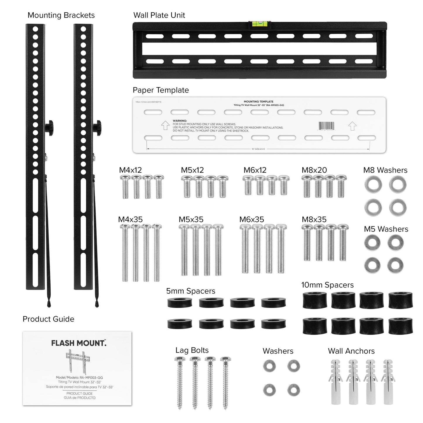 32"-55" Tilting TV Wall Mount RA-MP003-GG