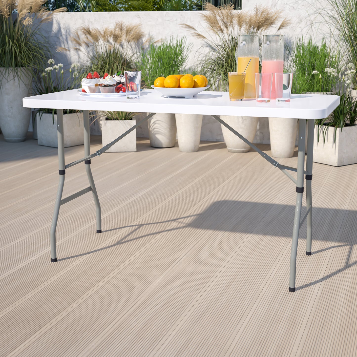 30x60 White Plastic Fold Table RB-3050ADJ-GG