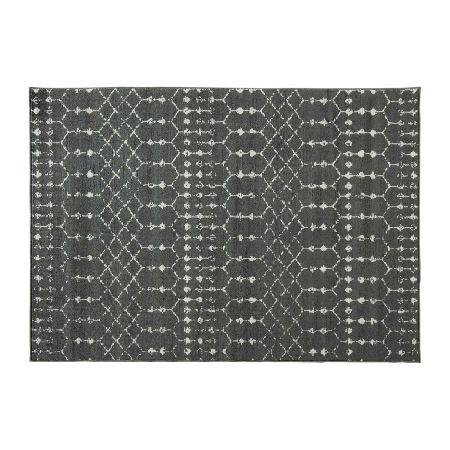 5x7 Dark Gray & Ivory Area Rug RC-CR19-1330-57-GR-GG