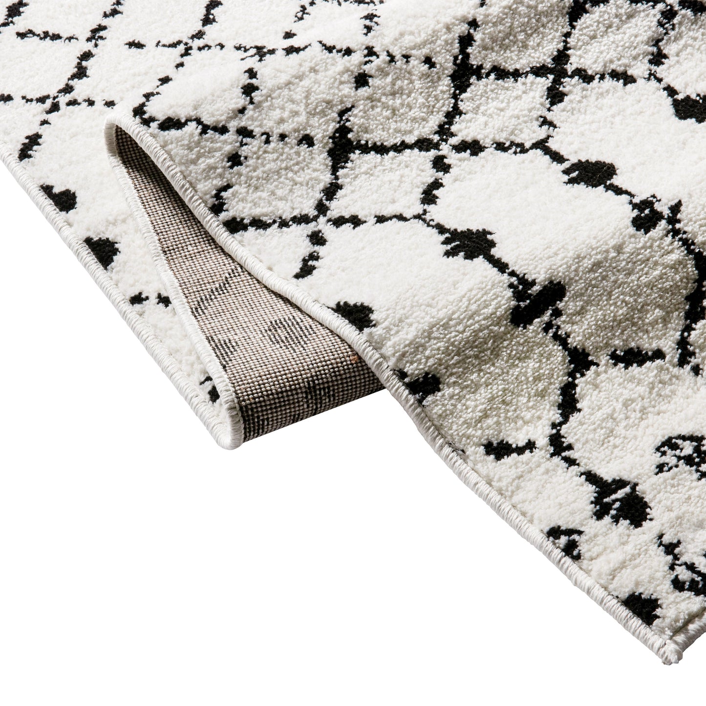 5x7 Ivory & Black Area Rug RC-CR19-1330-57-WH-GG