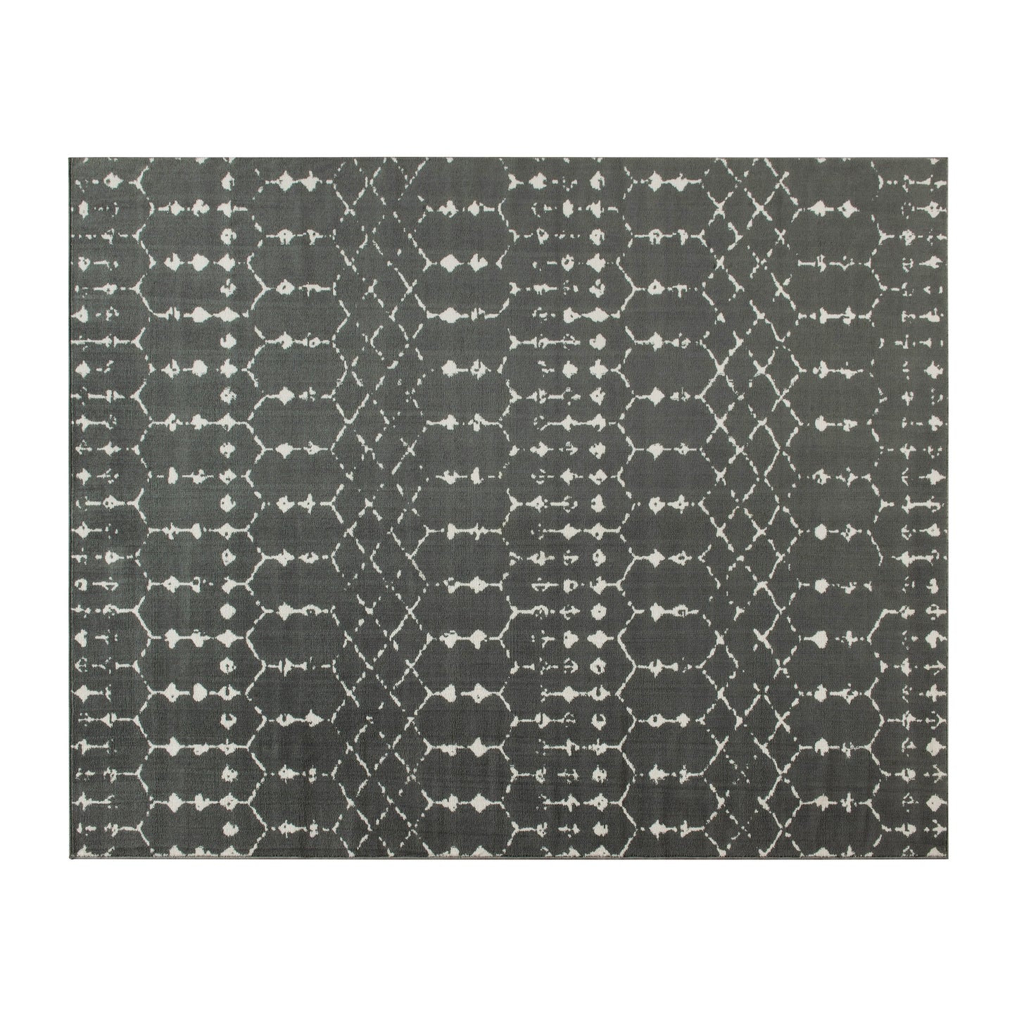 8x10 Dark Gray/Ivory Area Rug RC-CR19-1330-810-GR-GG