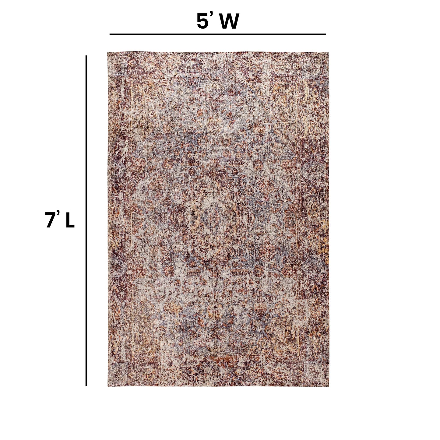 5' x 7' Multicolor Area Rug RC-EG-2021-2-57-GG