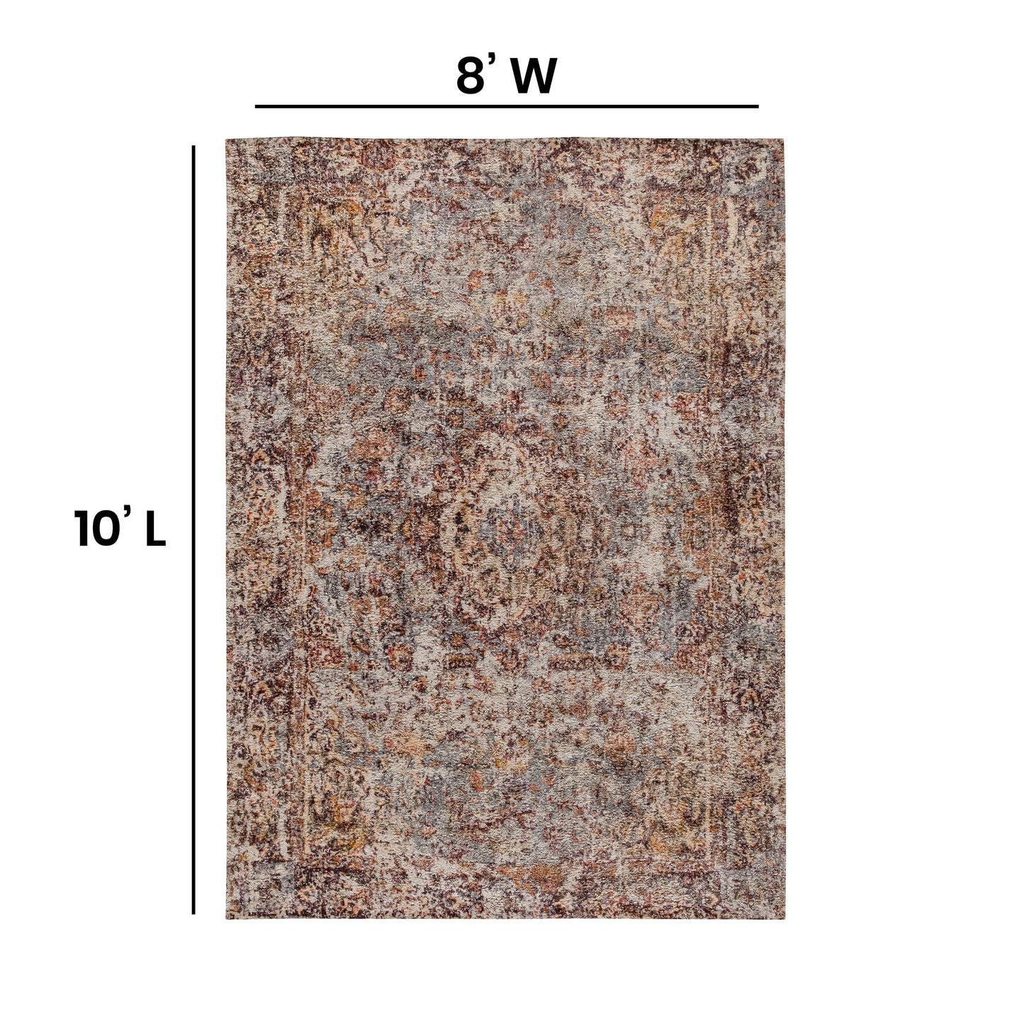 8' x 10' Multicolor Area Rug RC-EG-2021-2-810-GG