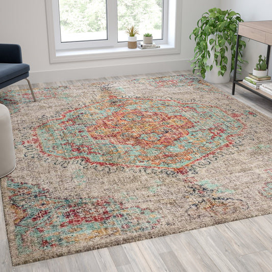 8' x 10' Multicolor Area Rug RC-EG-202101-02-810-GR-GG