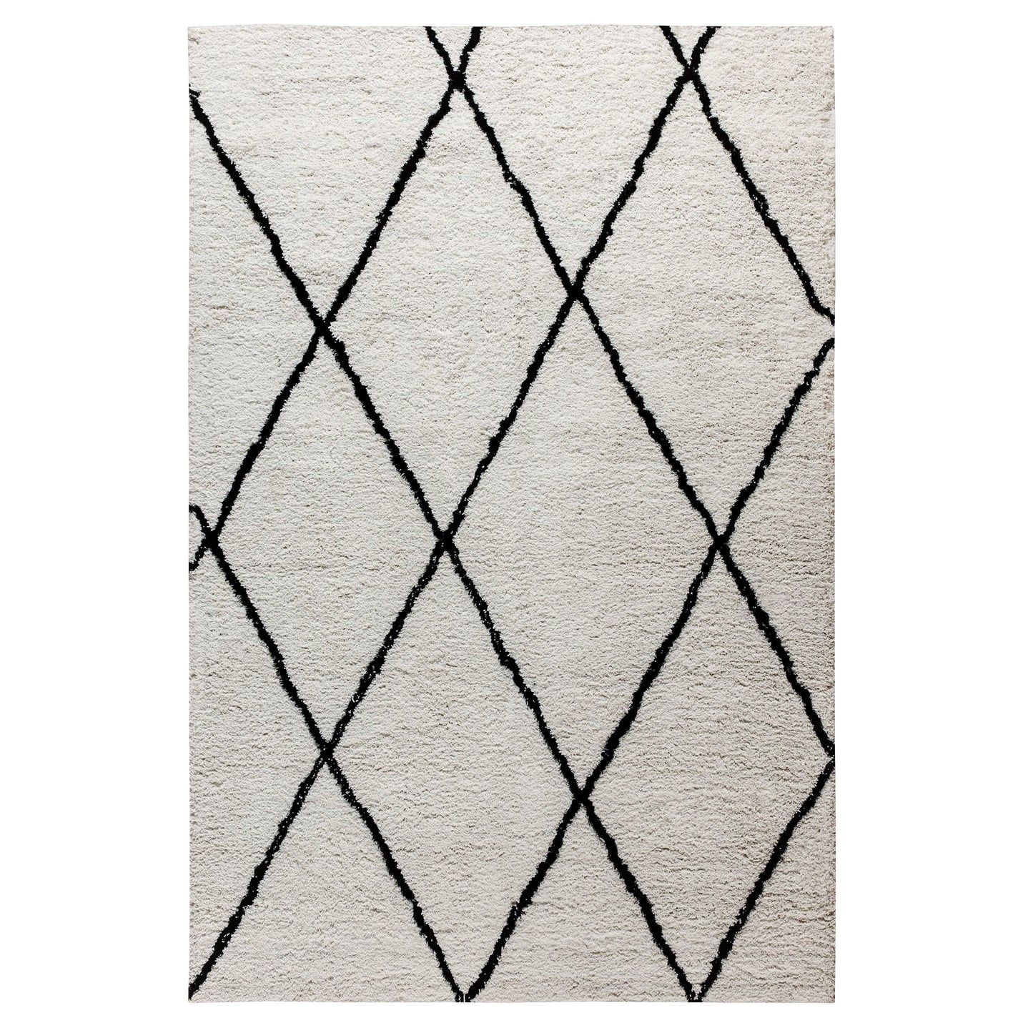 5x7 Ivory & Black Area Rug RC-KJ-181070-01-57-GG
