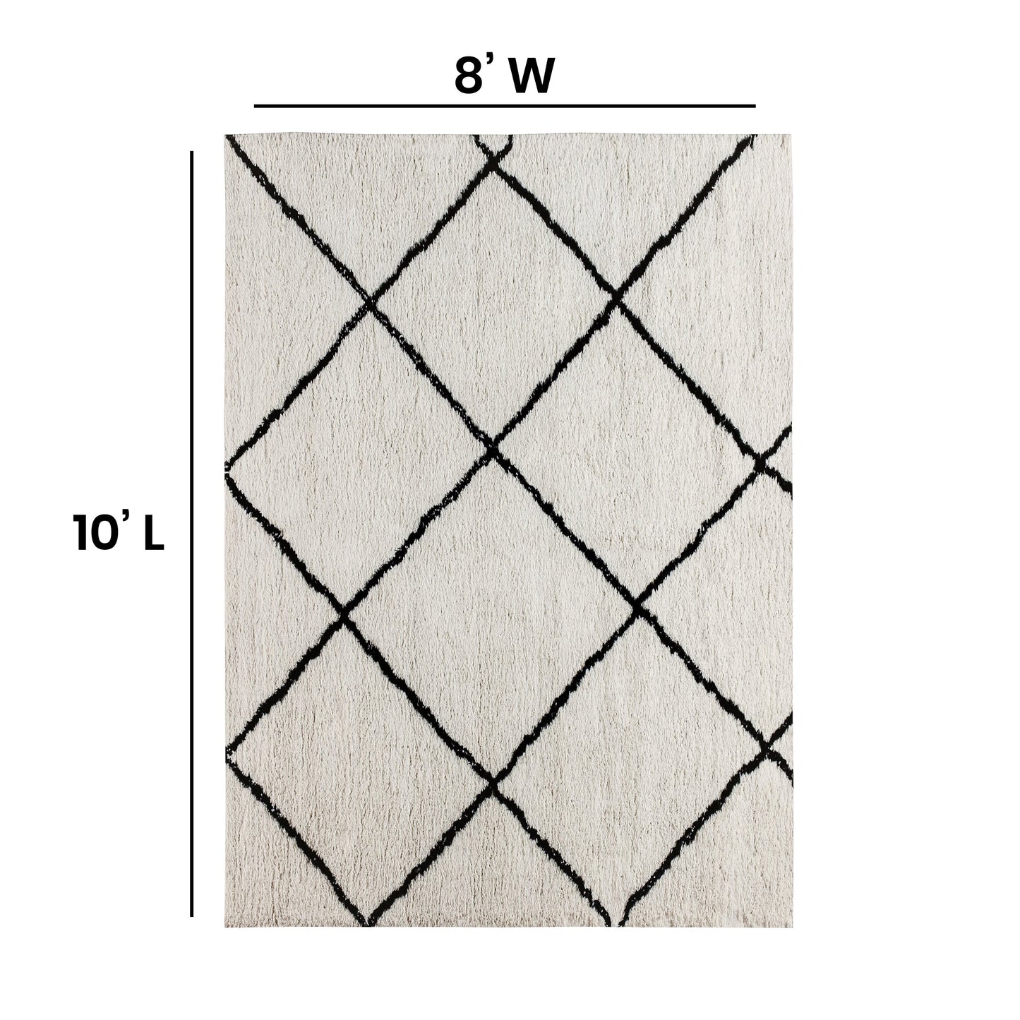 8x10 Ivory & Black Area Rug RC-KJ-181070-01-810-GG