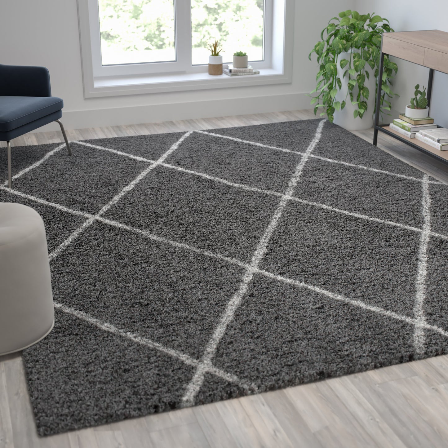 8x10 Charcoal & Ivory Area Rug RC-KJ-181070-01-810-GR-IV-GG