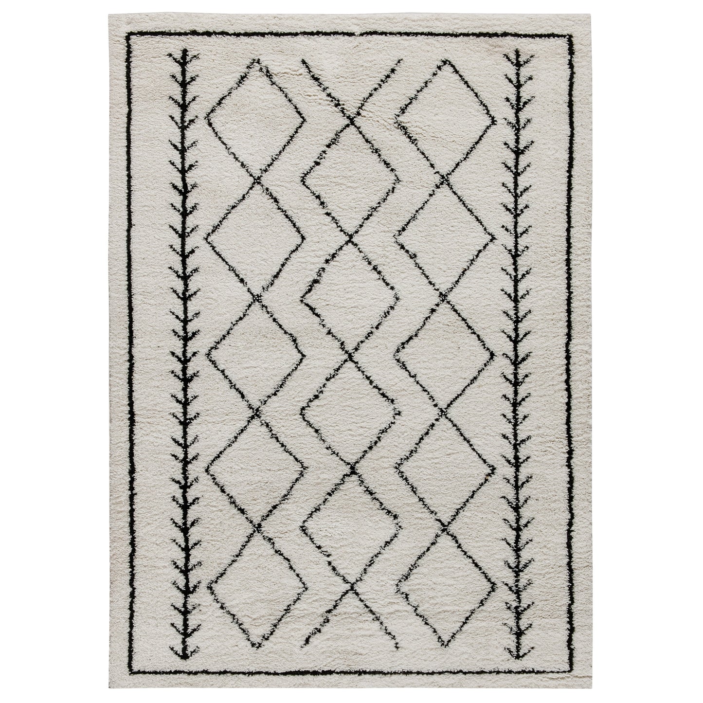 8x10 Ivory & Black Area Rug RC-MS-202012-01-810-GG