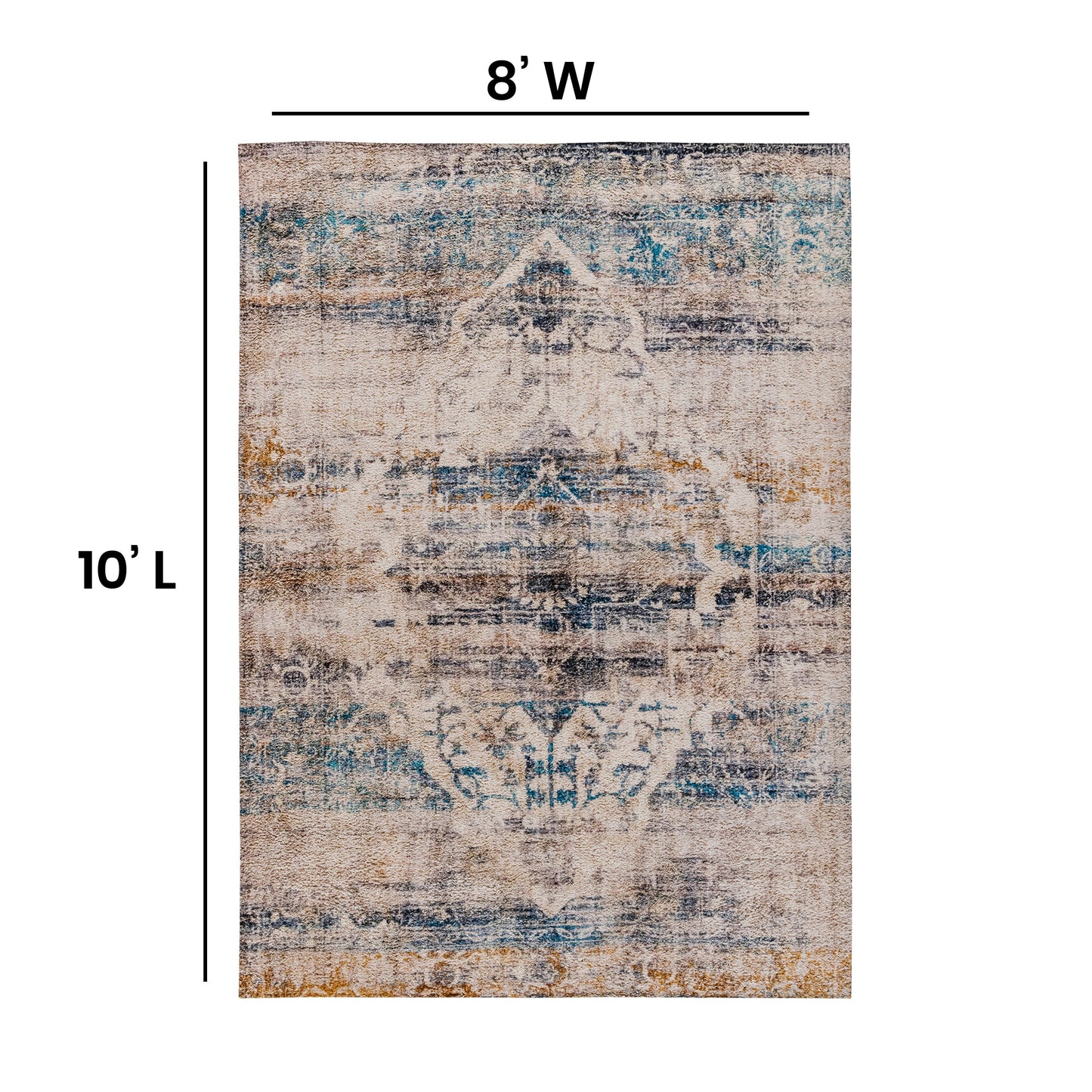 8' x 10' Multicolor Area Rug RC-RG19-016-810-GG