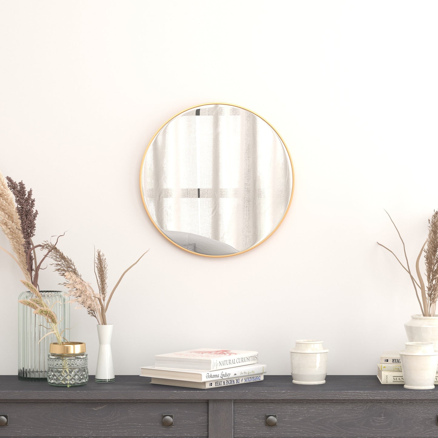 Gold 20" Round Wall Mirror RH-M003-RD50BB-GD-GG