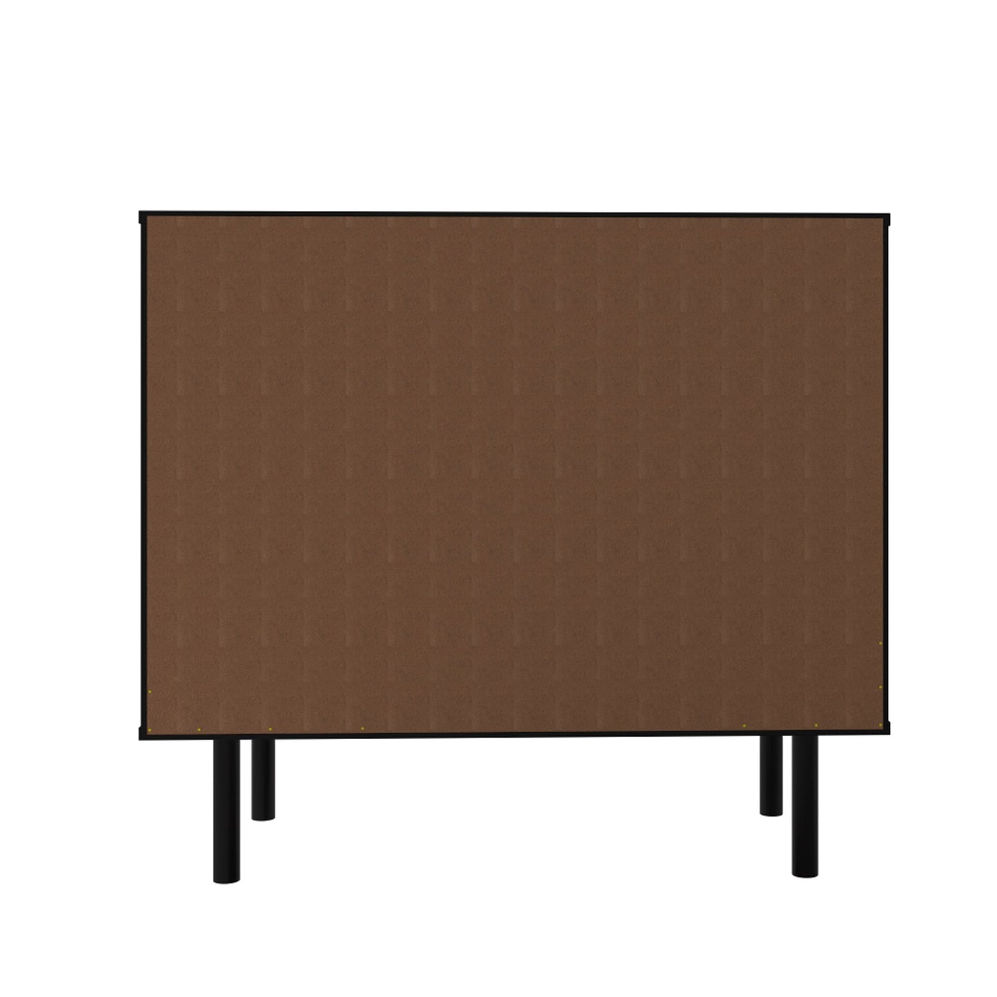 Manhattan Comfort Mid-Century Modern Liam Sideboard with 4 Shelves in Black and Wood SB-311AMC247