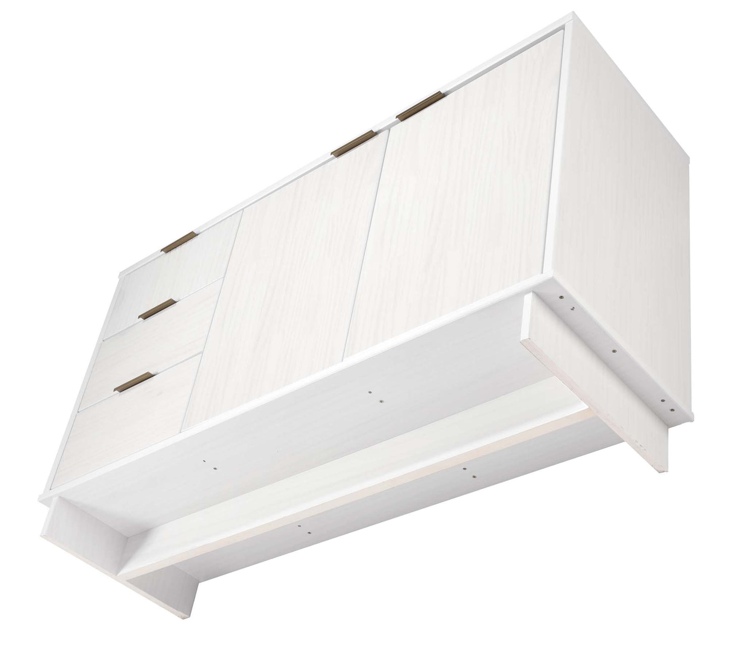 Manhattan Comfort Granville 55.07" Modern Sideboard with 3 Full Extension Drawers in White SB-5001