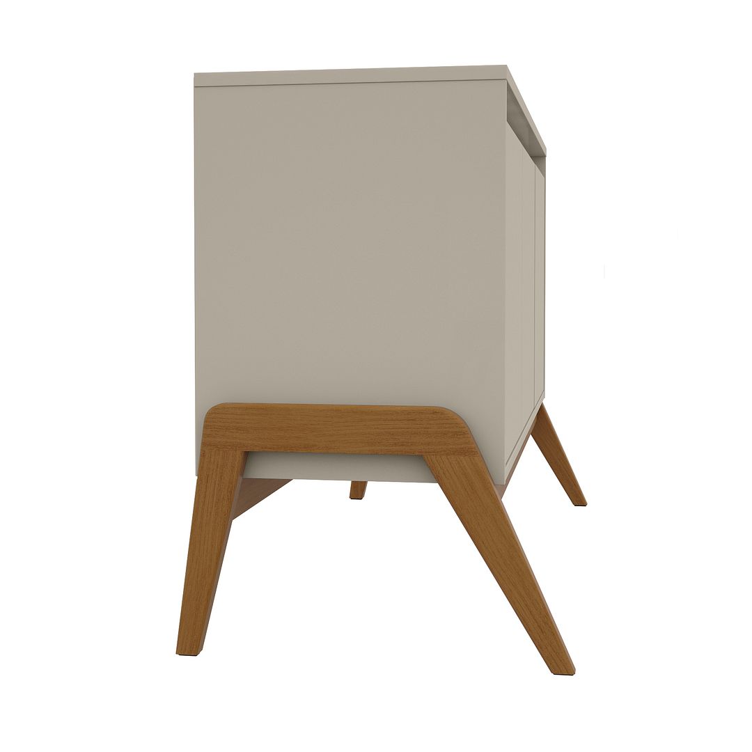 Manhattan Comfort Mid-Century Modern Gales 48.50 Sideboard with Solid Wood Legs in Greige