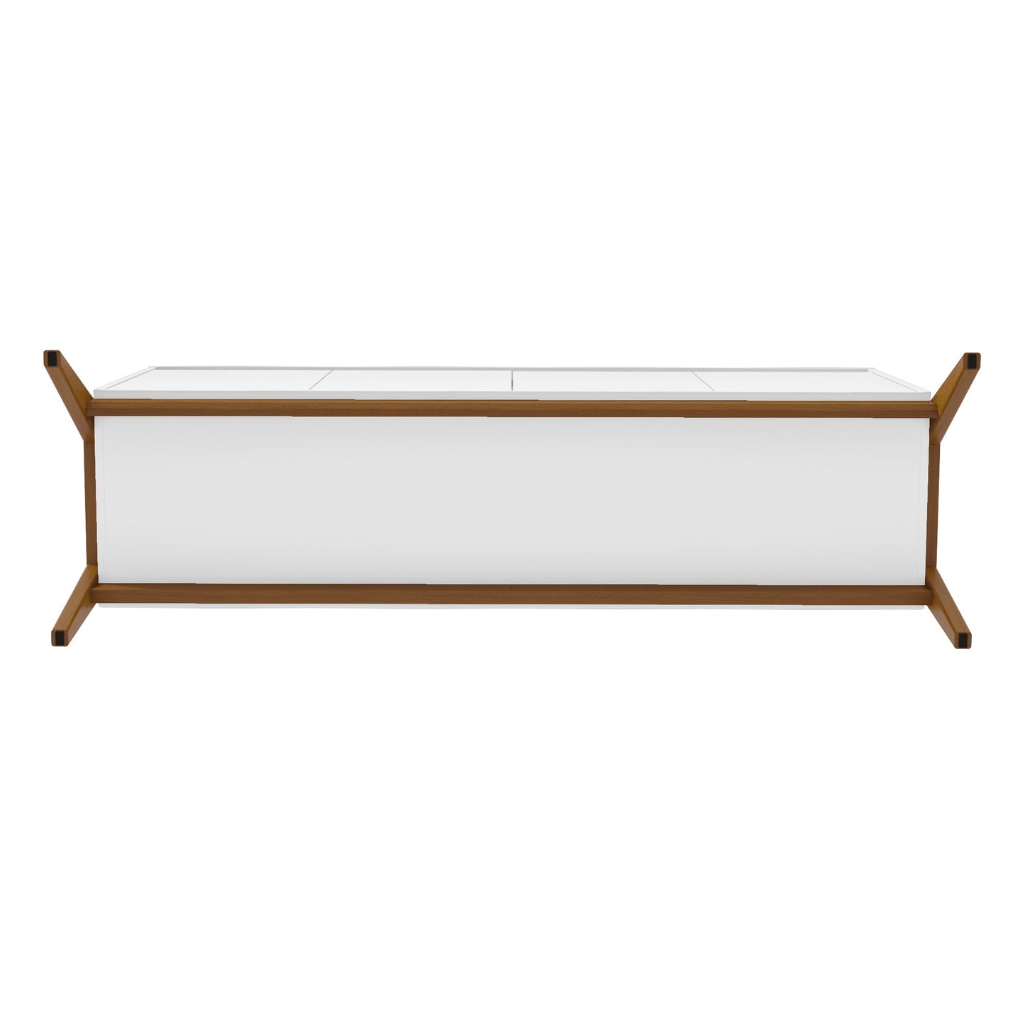 Manhattan Comfort Mid-Century Modern Gales 63.32 Sideboard with Solid Wood Legs in Matte White SB-62722-WH