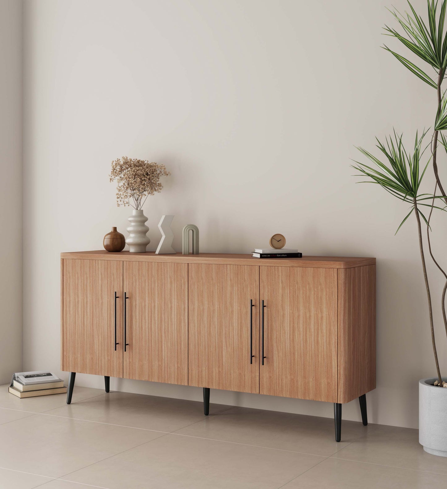 Manhattan Comfort Mid Century- Modern Jodie 64.6" Sideboard in Maple SB001-MP
