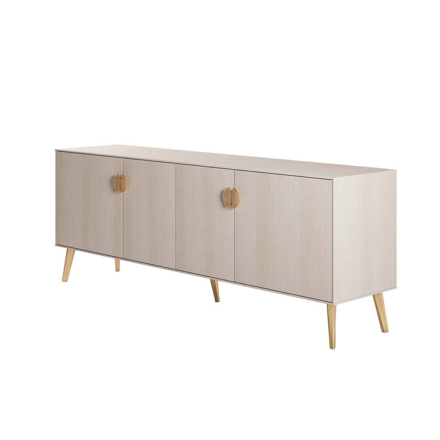 Manhattan Comfort Haley 78.7" Mid-Century Modern Sideboard in White SB002-WH